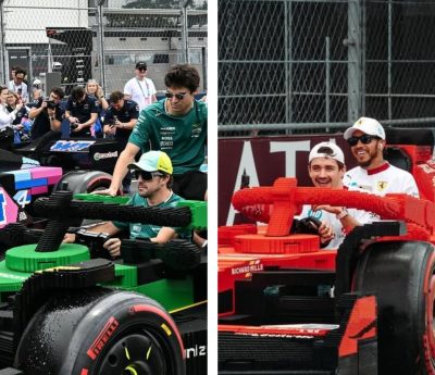 El mejor día de los pilotos de Fórmula 1: utilizan coches de Lego a tamaño real y la carrera es épica