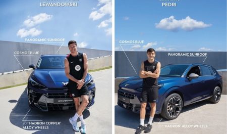 JUGADORES BARCELONA COCHE CUPRA
